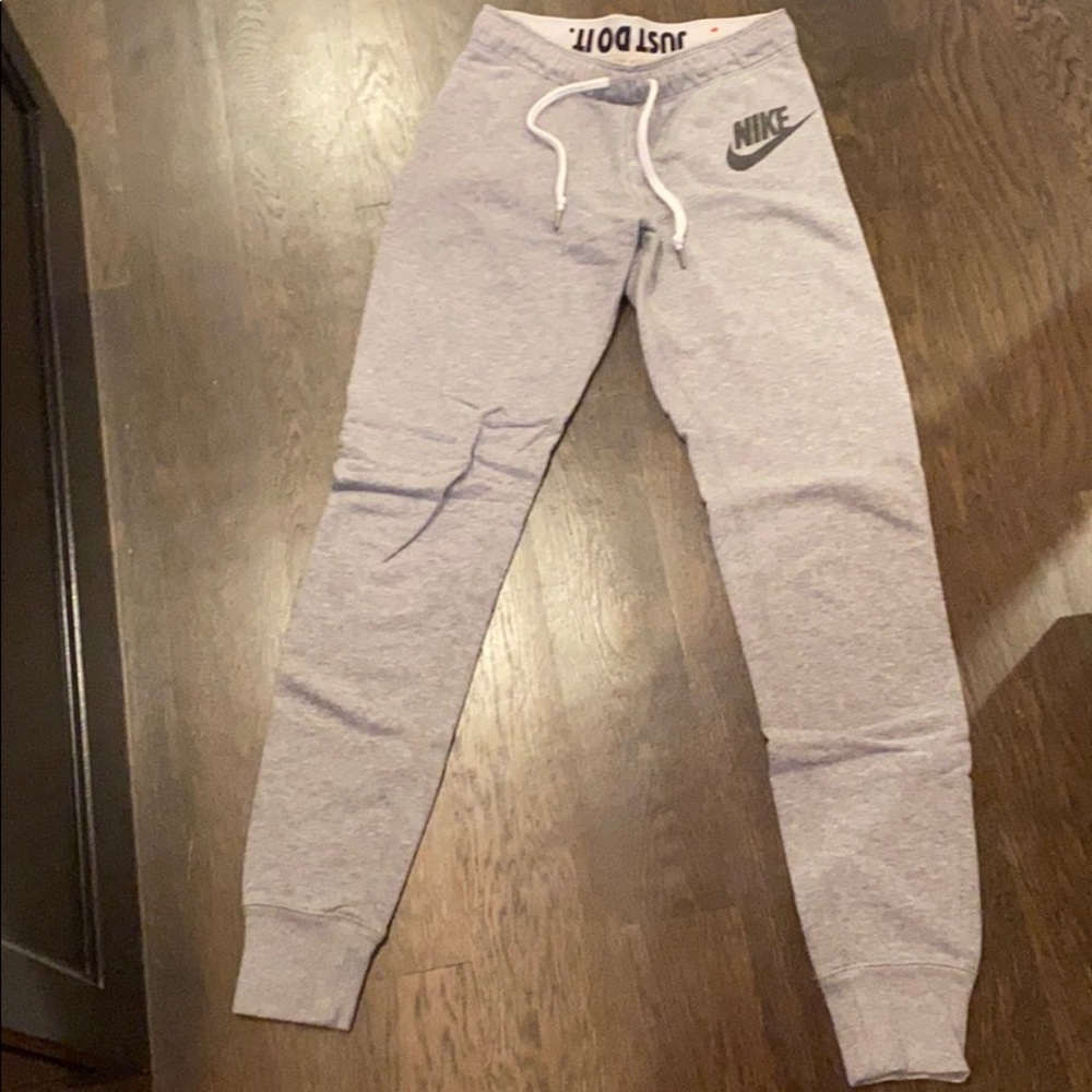 Grey Nike joggers